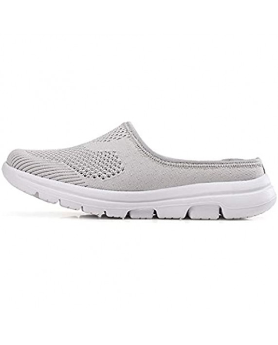 BIFINI Womens Backless Sneakers Mesh Slip-on Mule Shoes Breathable Slippers