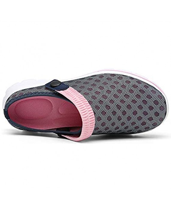 ChayChax Men's Women's Clogs Garden Shoes Hollow Mesh Casual Slippers Lightweight Slip On Mules Breathable Comfort Walking Beach Sandals