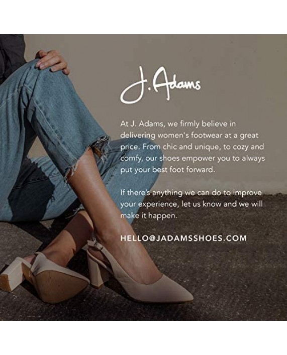 J. Adams Lennox Mules for Women - Closed Pointed Toe Flat Heel Slides