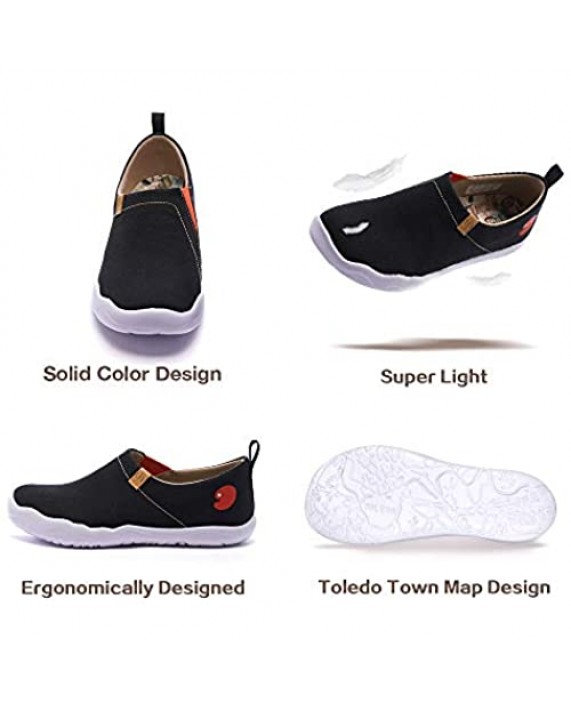 UIN Women's Slip Ons Canvas Lightweight Flats Sneakers Walking Casual Loafers Solid Color Travel Shoes