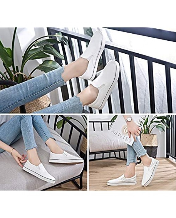 ZGR Women's Slip On Canvas Loafer Shoes Fashion Low Cut Sneakers