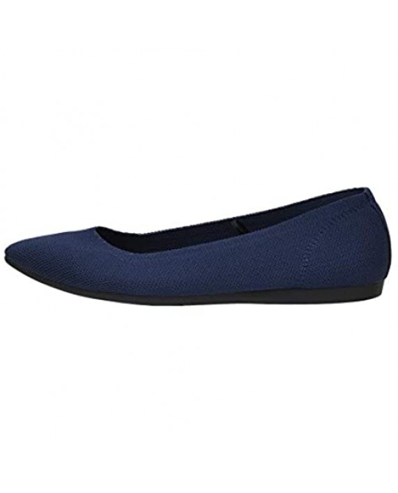 CUSHIONAIRE Women's Ensley Knit Flat +Memory Foam and Wide Widths Available