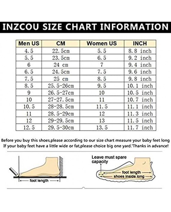 INZCOU Air Knitted Sneakers Ultra Lightweight Non Slip Athletic Running Walking Tennis Shoes