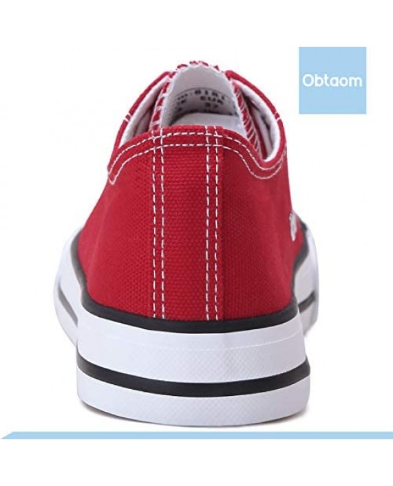 Obtaom Women’s Canvas Shoes Low Top Fashion Sneakers Slip on Walking Shoe