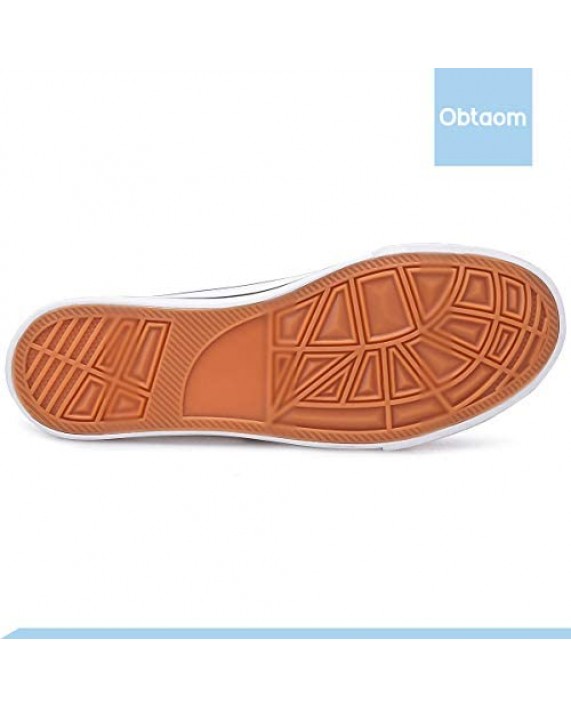 Obtaom Women’s Canvas Shoes Low Top Fashion Sneakers Slip on Walking Shoe