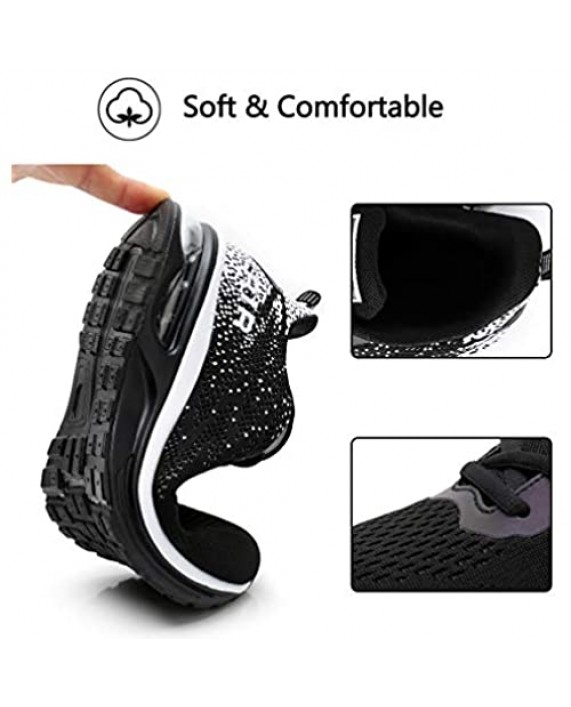 RUMPRA Women Sneakers Lightweight Air Cushion Gym Fashion Shoes Breathable Walking Running Athletic Sport