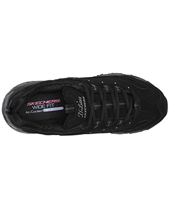 Skechers Women's D'Lites Memory Foam Lace-up Sneaker