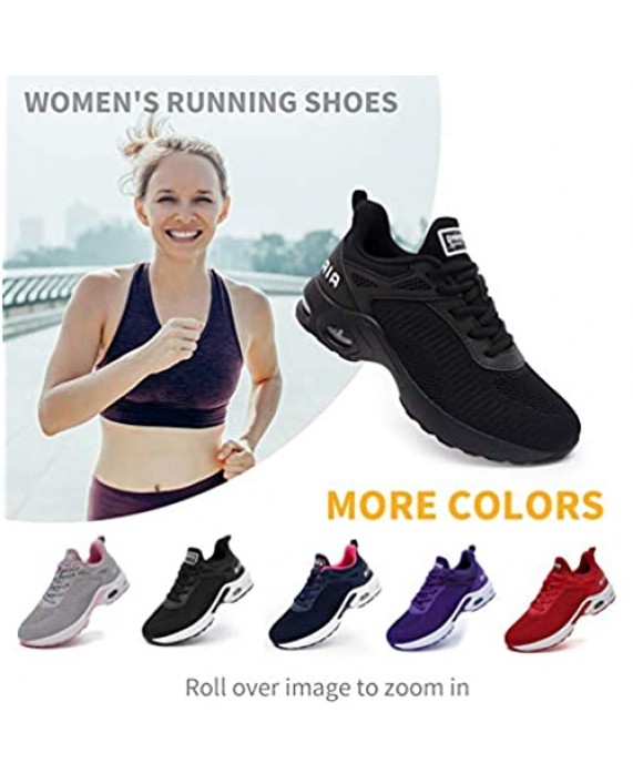 Women Air Athletic Running Shoes - Air Cushion Shoes for Womens Mesh Sneakers Fashion Tennis Breathable Walking Gym Work Shoes