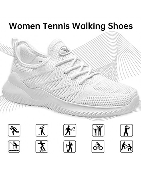 Womens Memory Foam Walking Shoes Lightweight Fashion Sports Gym Jogging Slip on Tennis Running Sneakers US5.5-10