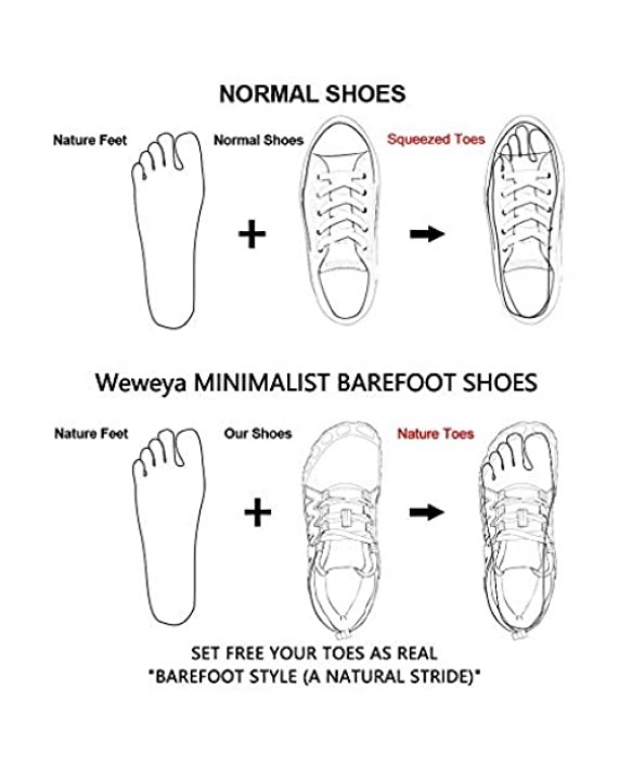 Weweya Barefoot Shoes for Women Minimalist Running Cross Training Shoe