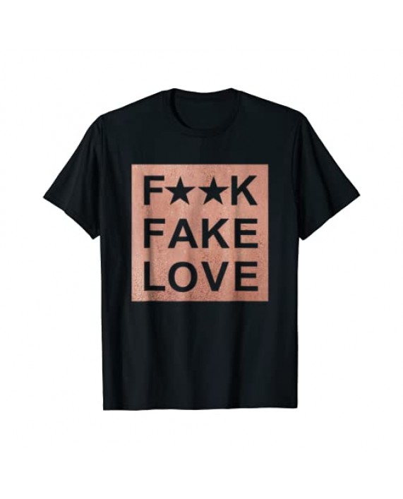 Fake Love Rose Gold T-Shirt Sneaker Heads Basketball shoes