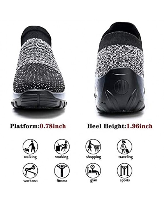 Cenim Walking Shoes for Women Sock Sneakers Air Cushion Athletic Shoes Breathable Mesh Casual Work Nursing Shoes