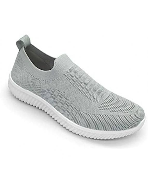 EozLink Womens Walking Shoes - Casual Slip on Sneakers Breathable Knit Flat Walking Sock Shoes Sneakers for Women