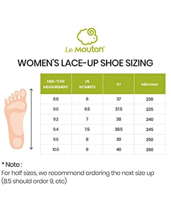 LeMouton Classic Women's Wool Shoe | Comfortable Lightweight | Walking Lace Up Sneaker