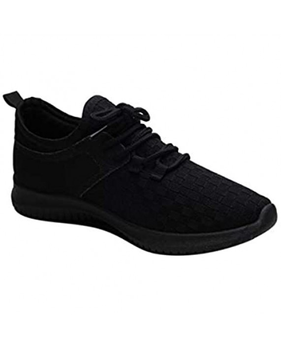 PEPPEP Walking Sneakers or Athletic Shoes for Women or Ladies Slip On and Lace Up Style Memory Foam Insole Breathable Textile Upper Perfect for Sports Gym Jogging