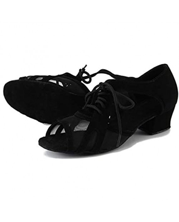 Cheery Ball Women Ballroom Dance Practice Shoes Cuban Heel
