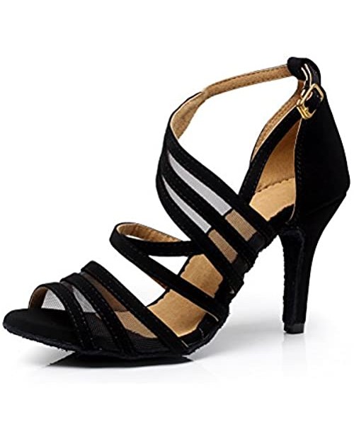 CXS Ladies Open Toe Party Wedding Heels Ballroom Dance Shoes for Salsa Tango and Practice 2.75 Heel