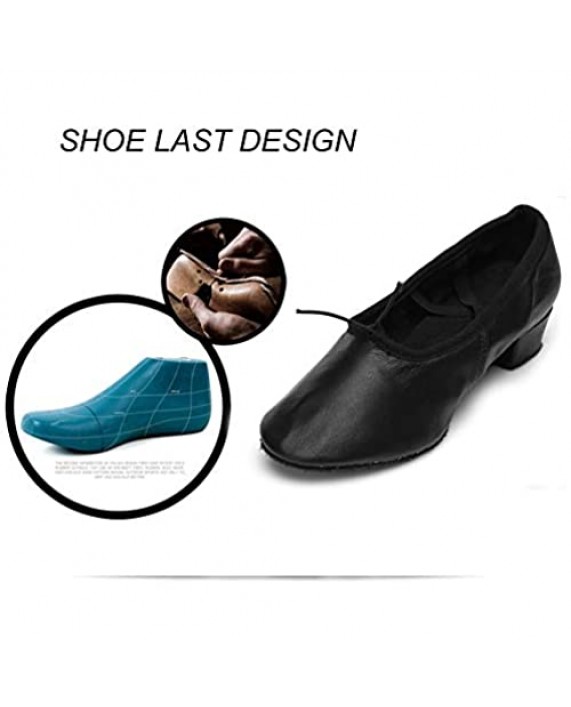 HIPPOSEUS Women's Latin Dance Shoes Low Heel Ballroom Latin Dance Practice Shoes Model U101