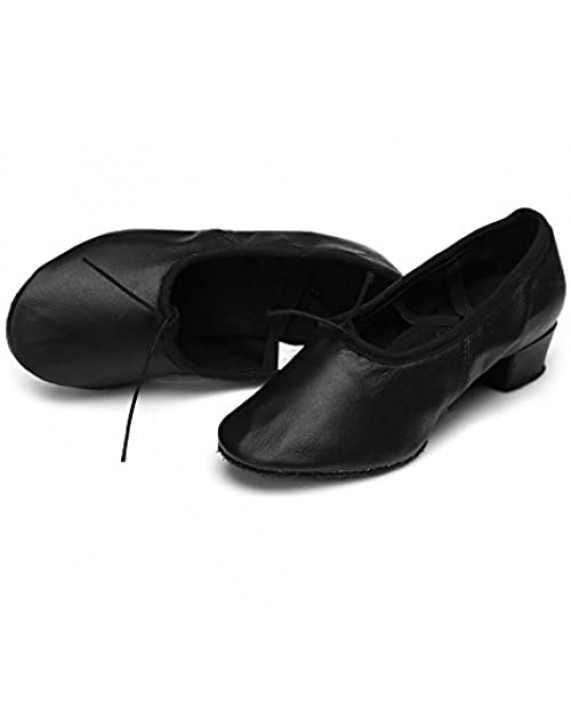 HIPPOSEUS Women's Latin Dance Shoes Low Heel Ballroom Latin Dance Practice Shoes Model U101