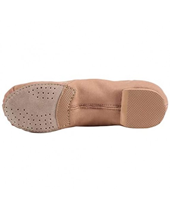 Linodes Stretch Canvas Upper Jazz Shoe Slip-on for Women and Men's Dance Shoes