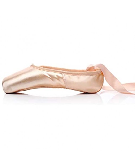 Unpafcxddyig Girls Womens Ballet Dance Toe Shoes Professional Satin Pointe Shoes Slippers