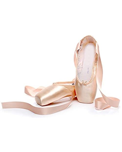 Unpafcxddyig Girls Womens Ballet Dance Toe Shoes Professional Satin Pointe Shoes Slippers