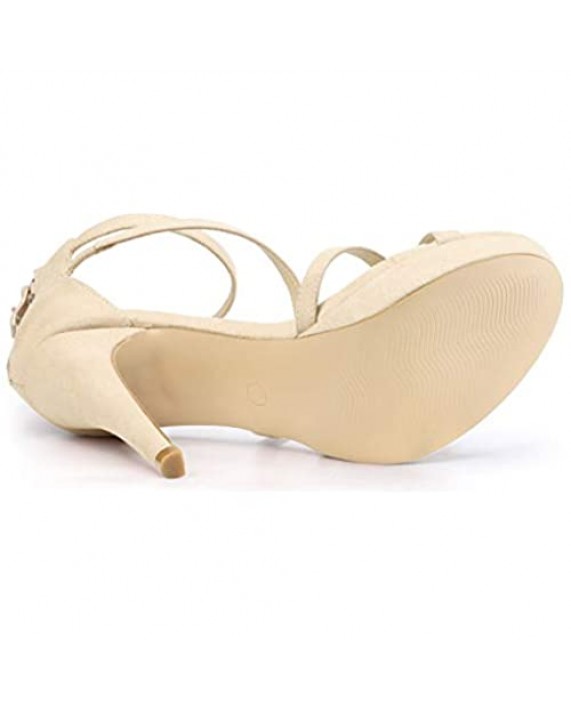 Allegra K Women's Strappy Platform Stiletto Heels Sandals