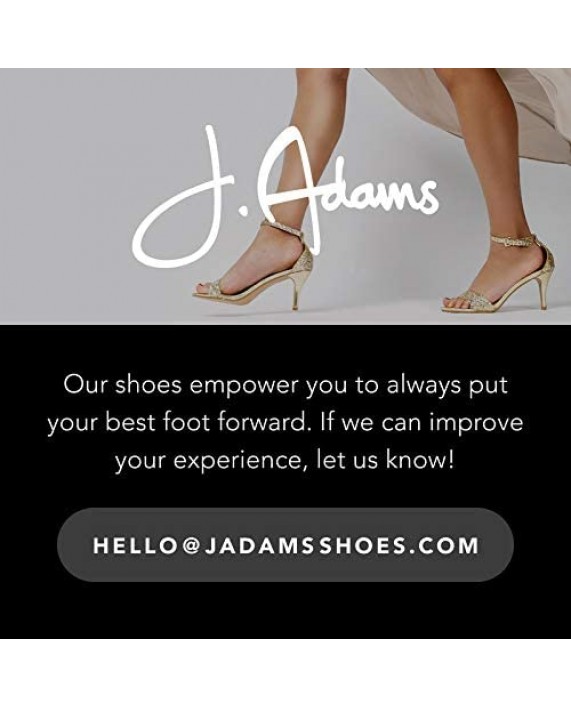 J. Adams Saint High Heels for Women - Square Open Toe Slip On Heeled Sandals