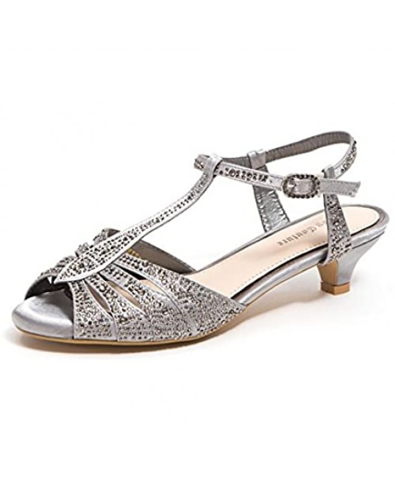 Lady Couture Women's Wide Width Dressy Sandals with Rhinestone Betty(Wide Width)