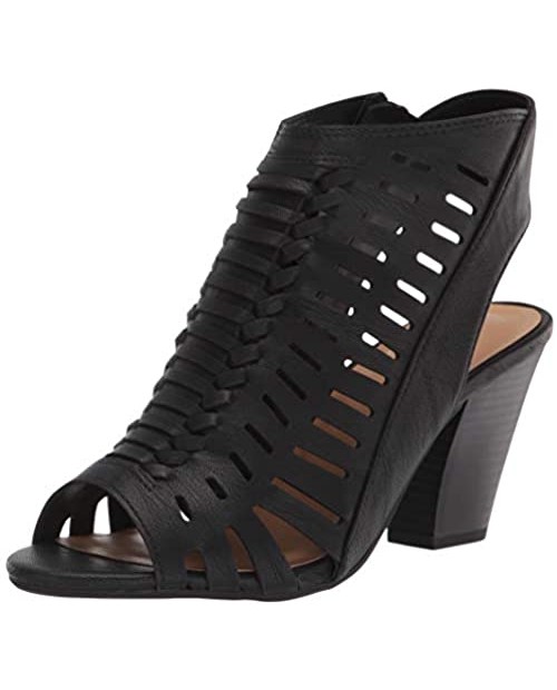 Portugal Women's Open Toe Strappy Laser Cutout Caged Chunky Heels Dress Sandals