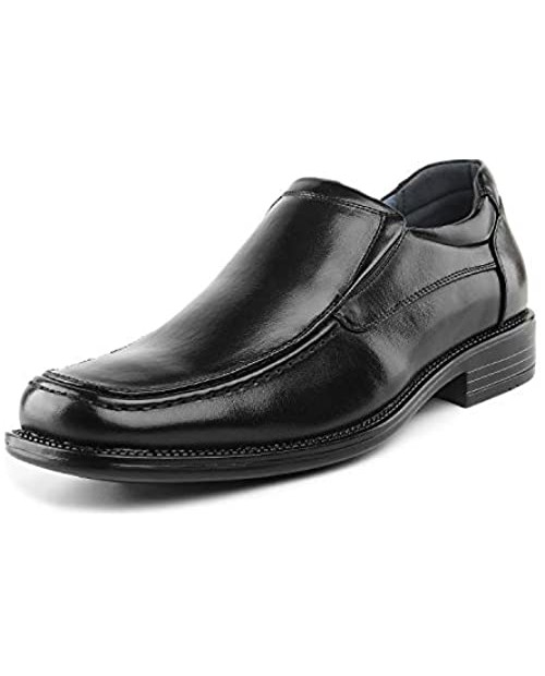 Bruno Marc Men's Goldman-02 Slip on Leather Lined Square Toe Dress Loafers Shoes for Casual Weekend Formal Work