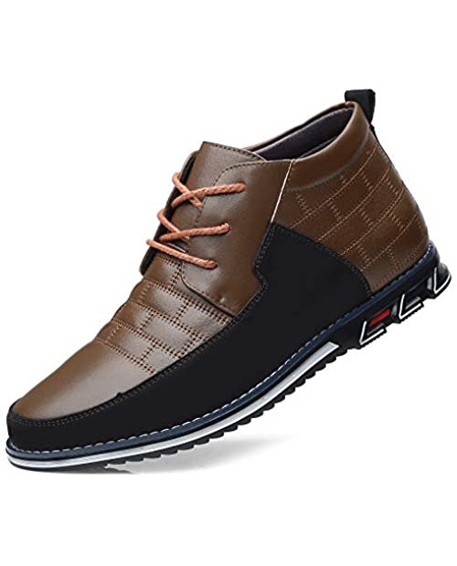 COSIDRAM Men Casual Shoes High-top Driving Boots Luxury Walking Sneakers for Male Business Loafers Office Dress Outdoor