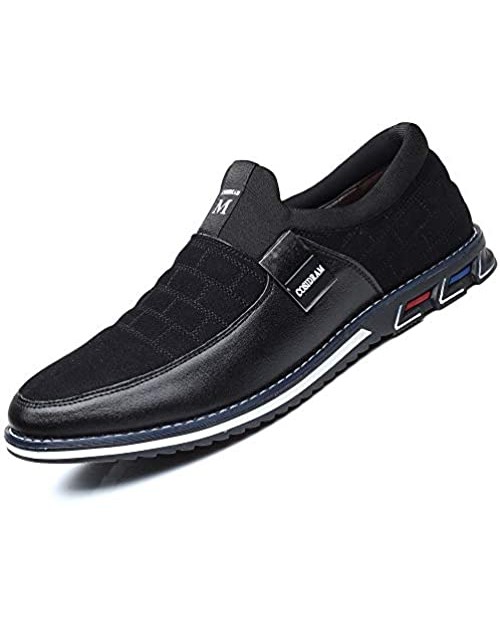 COSIDRAM Mens Shoes Slip on Loafers Casual Soft Microfiber Leather Shoes Driving Walking Shoes for Male Fashion