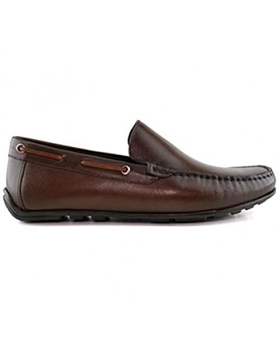 MJNY Mens Casual Comfortable Genuine Leather Lightweight Driving Moccasins Classic Fashion Venetian Loafer Slip On Breathable Driving Loafer