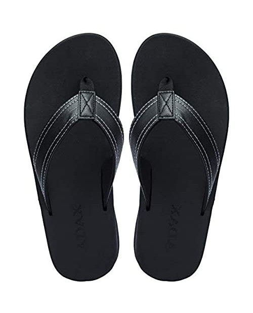 ADAX Men's Flip Flops Thong Comfortable Soft Leather Sandals