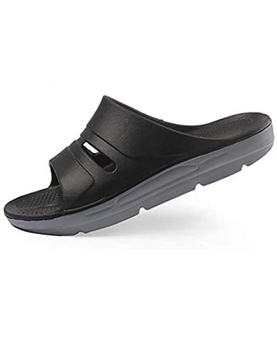 ARAXA Mens Recovery Sandals with Arch Support Anti Slip Sport Slider Sandal