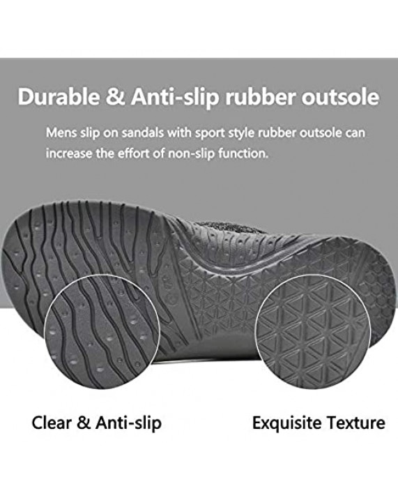 ONCAI Mens orthotic cross slides ultralight soft cushioning sport sandals with plantar fasciitis arch support all season slippers for indoor