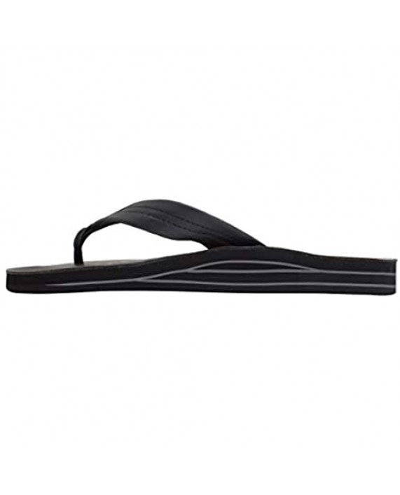 Rainbow Sandals Men's Leather Double Layer with Arch Wide Strap