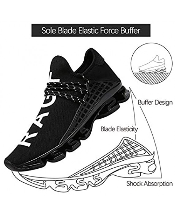 DUORO Men's Running Shoes Women's Casual Sneakers Breathable Mesh Slip on Blade Athletic Lightweight Tennis Sports Shoe for Men