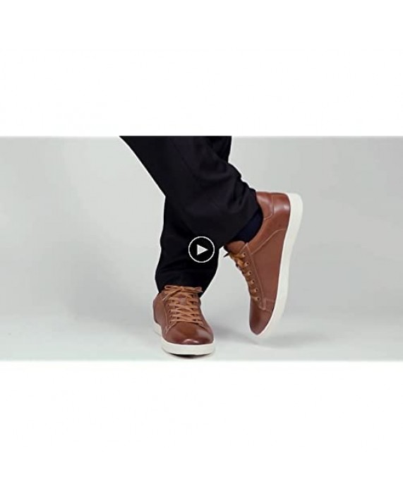 JOUSEN Men's Leather Sneakers Fashion Dress Sneaker Business Casual Shoes for Men