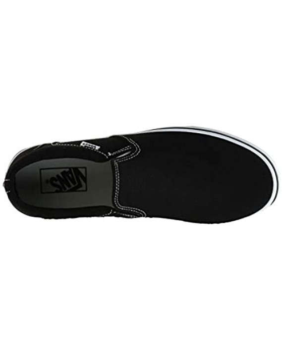 Vans Asher Skate Shoes Slip-On Black/White