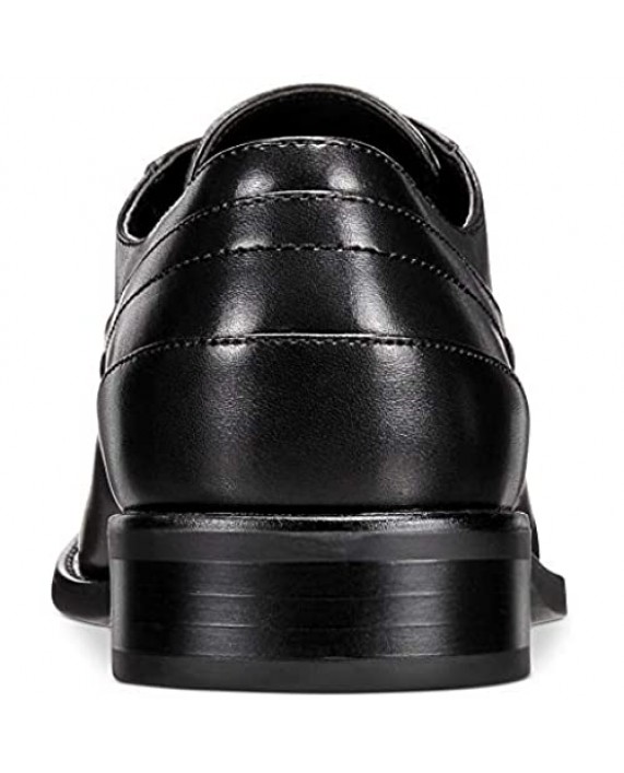 Alfani Men's Black Leather Sheldon Moc-Toe Oxfords Shoes Black 9
