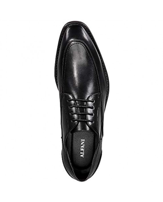 Alfani Men's Black Leather Sheldon Moc-Toe Oxfords Shoes Black 9