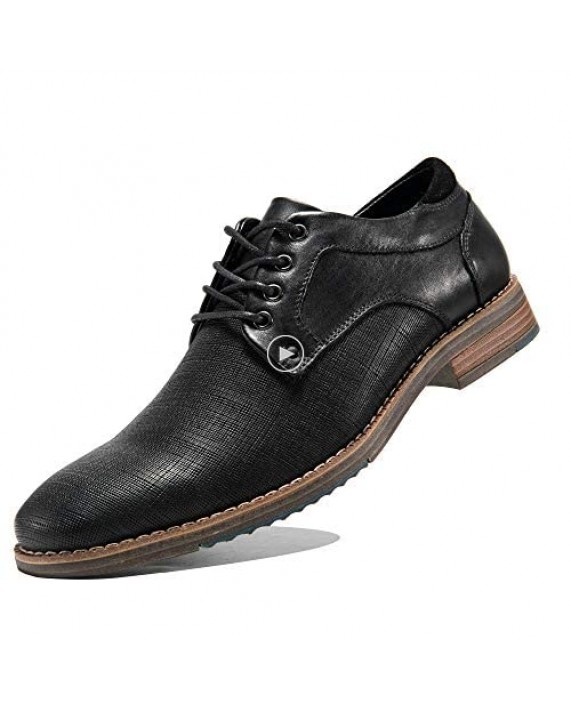 Arkbird Men's Lace Up Oxford Genuine Leather Fashion Casual Dress Shoes for Men