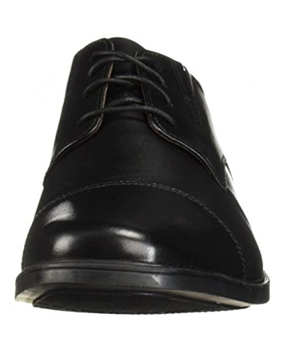 Clarks mens Tilden Cap oxfords shoes Black Leather 8.5 Wide US