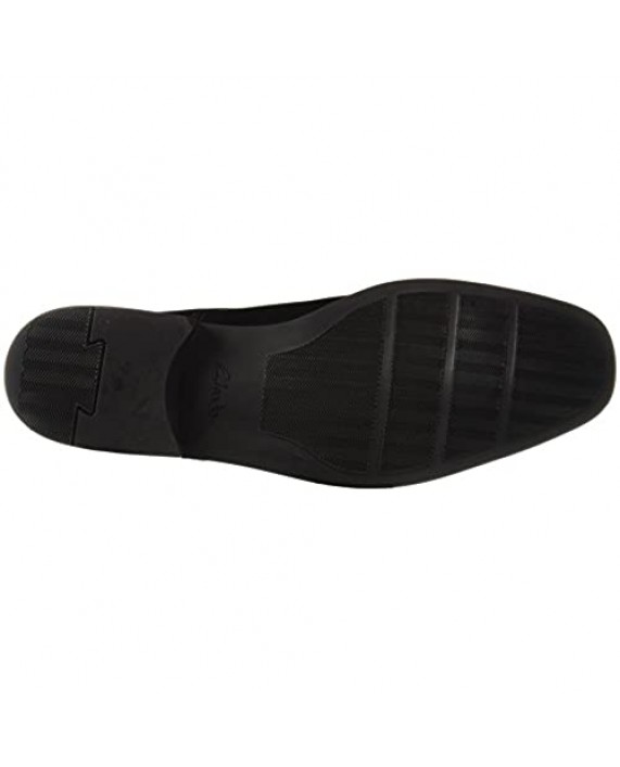 Clarks mens Tilden Cap oxfords shoes Black Leather 8.5 Wide US