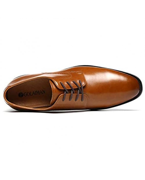GM GOLAIMAN Men's Leather Oxford Dress Shoes Formal Lace-up Modern Shoes