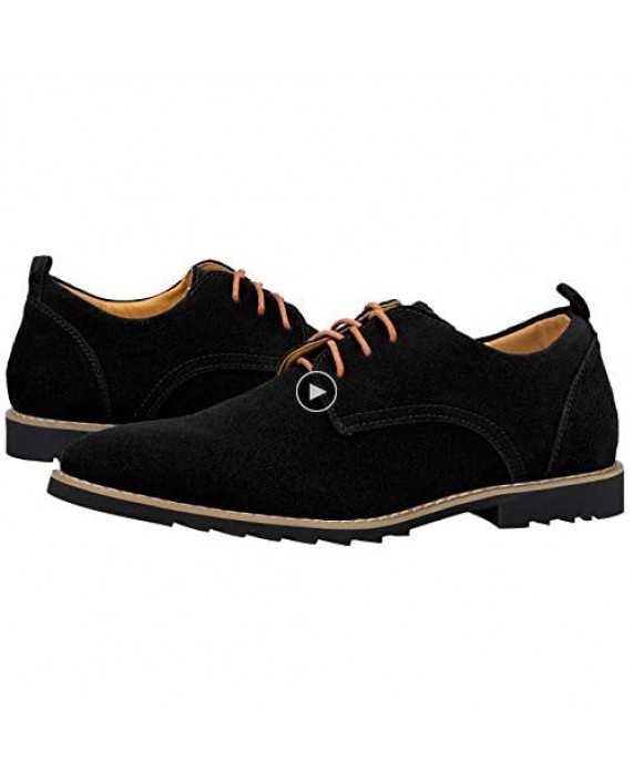 iloveSIA Men's Classic Leather Suede Oxfords Shoes