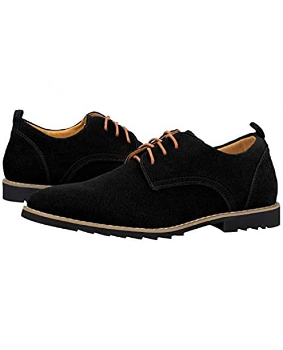 iloveSIA Men's Classic Leather Suede Oxfords Shoes