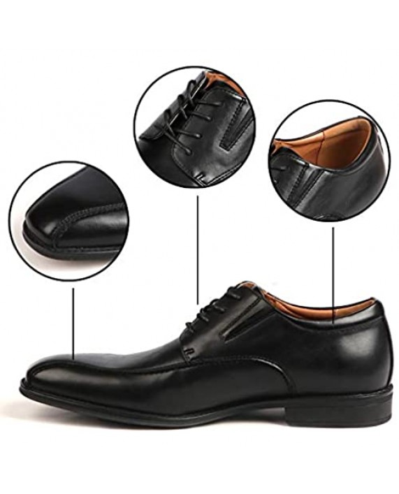 Lucky Way Men's Dress Shoes Formal Leather Shoes Classic Lace Up Series for Men Business Oxford Derby Shoe